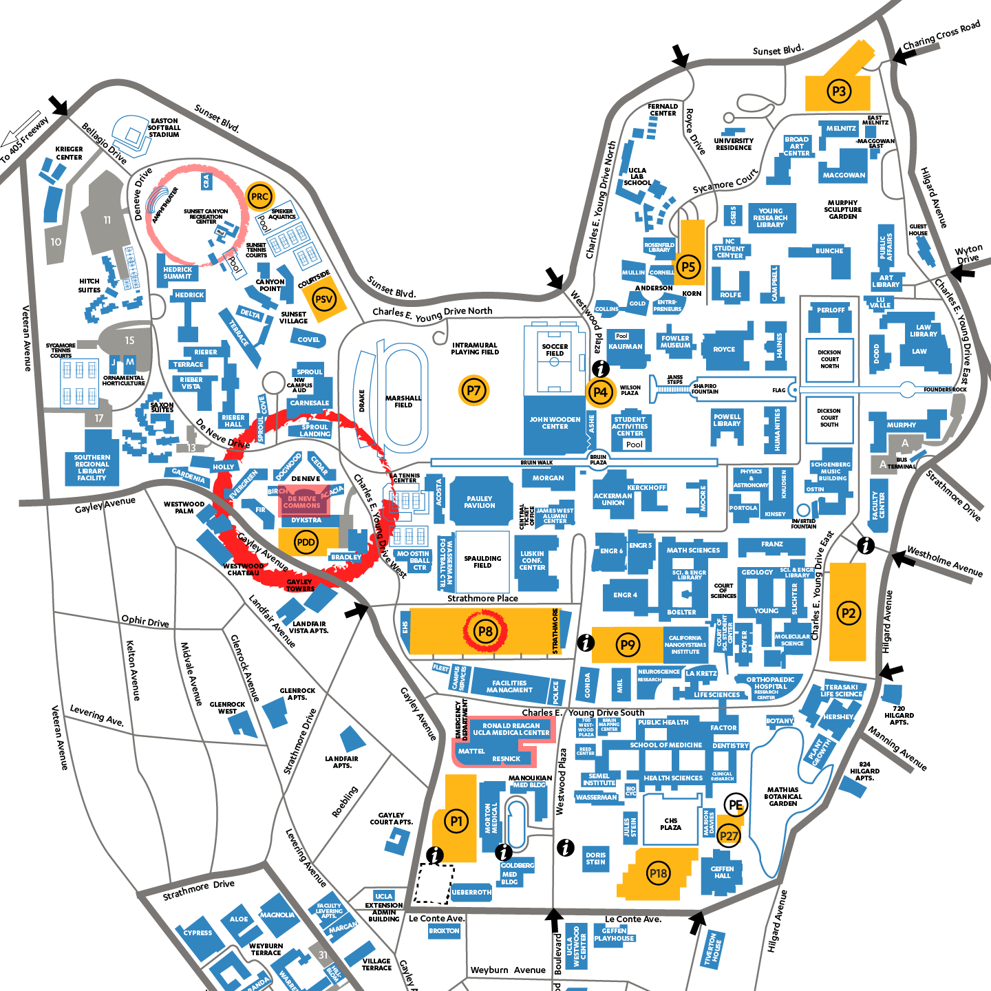 UCLA Campus Map Fall Retreat 2017 Wide Large 